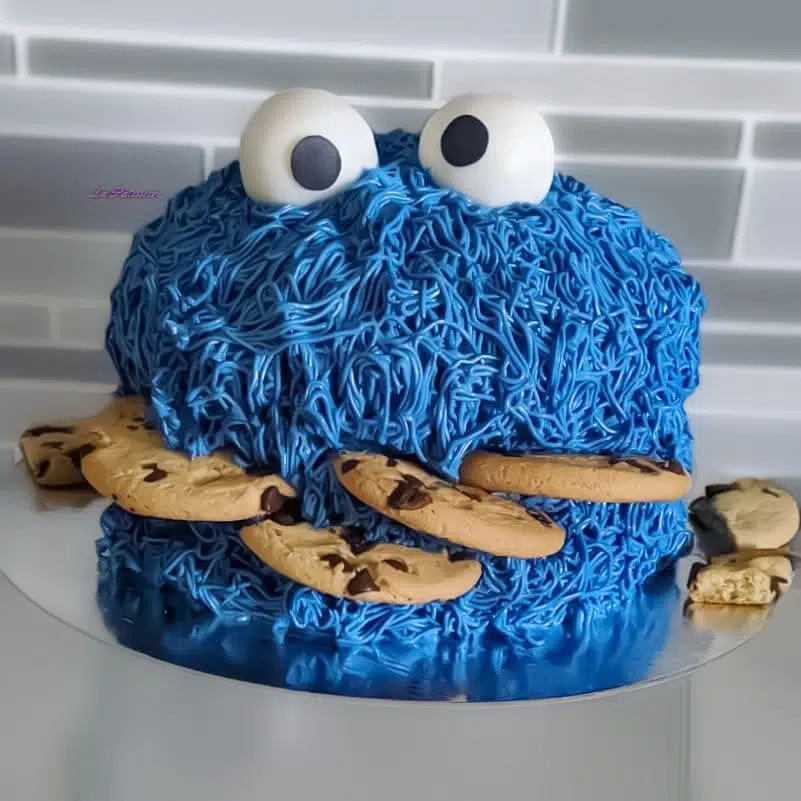 3D Cookie Monster Cake
