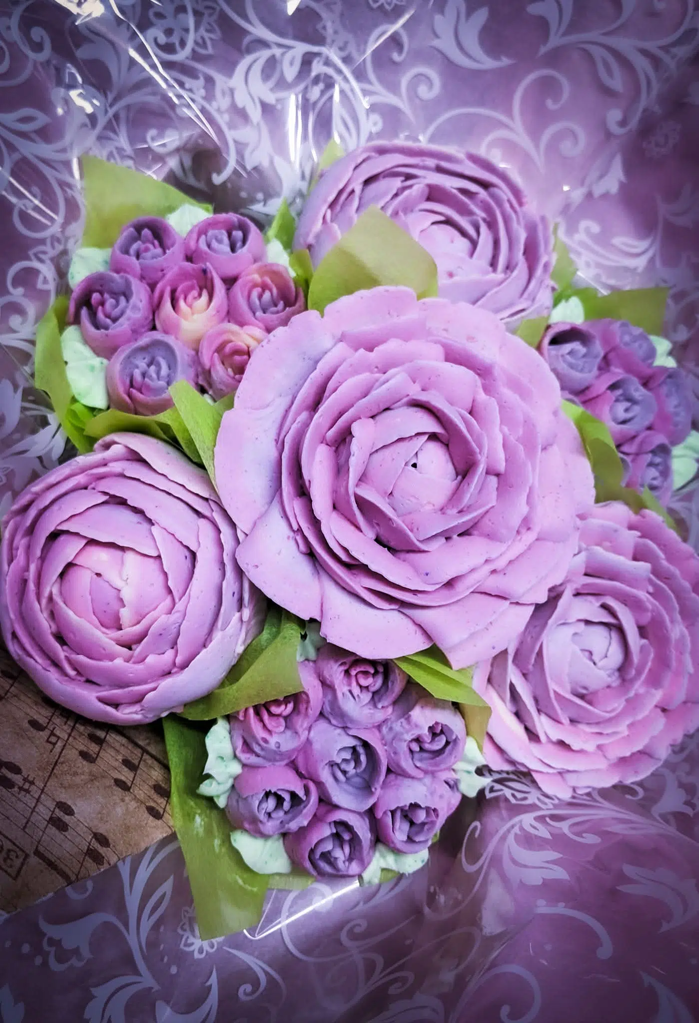 Purples Floral Cupcakes